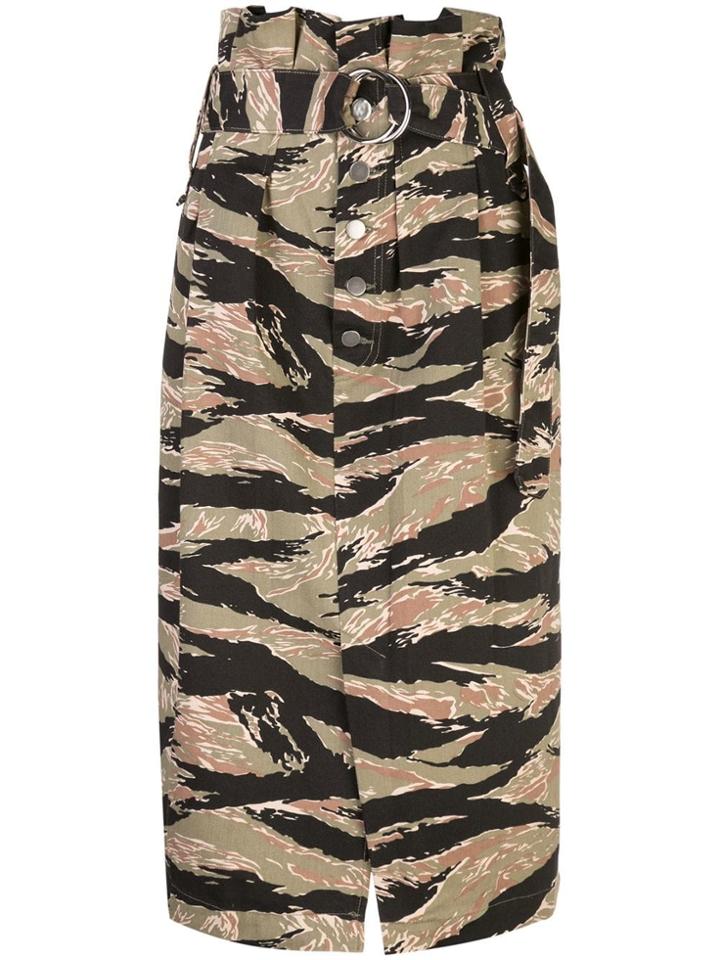 Rachel Comey Printed Belted Skirt - Green