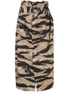 Rachel Comey Printed Belted Skirt - Green