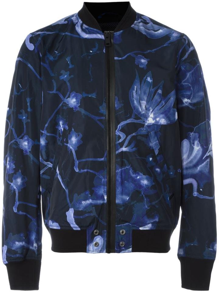 Diesel Floral Print Bomber Jacket