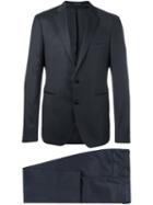 Tagliatore Notched Lapel Formal Suit, Men's, Size: 52, Blue, Acrylic/viscose/virgin Wool