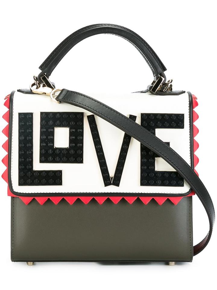 Les Petits Joueurs Mini 'alex Black Widow' Top Handle Bag