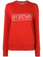 Sportmax Logo Print Sweatshirt - Red