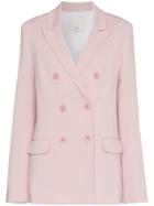 Tibi Steward Double-breasted Blazer - Pink