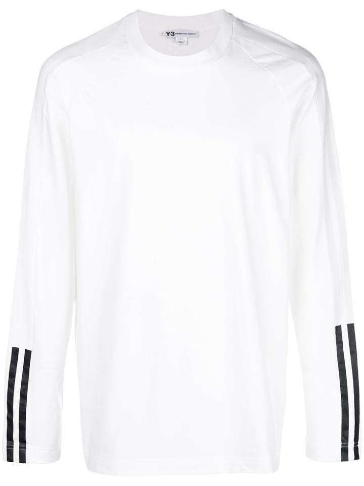 Y-3 Striped Detail Sweatshirt - White