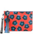 Ps By Paul Smith Floral Appliqué Clutch - Red
