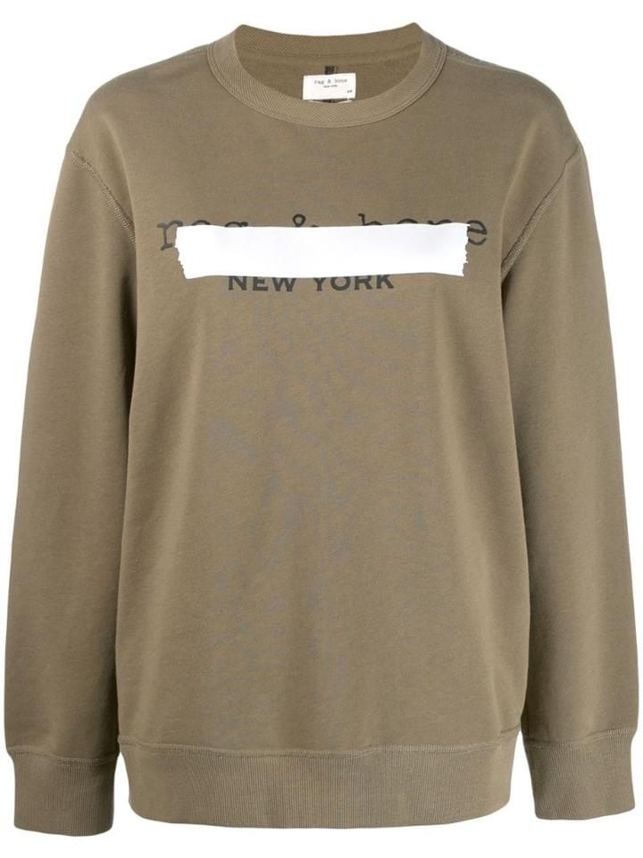 Rag & Bone Taped Logo Sweater - Green