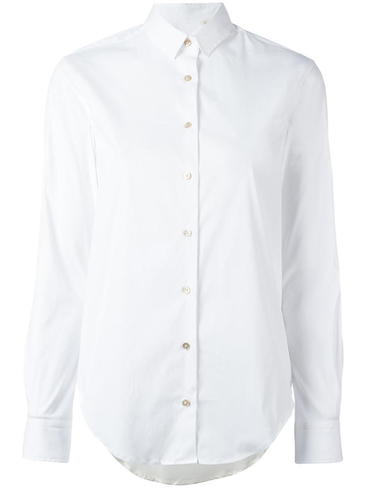 Xacus - Back Print Shirt - Women - Cotton/polyamide/silk/spandex/elastane - 40, White, Cotton/polyamide/silk/spandex/elastane