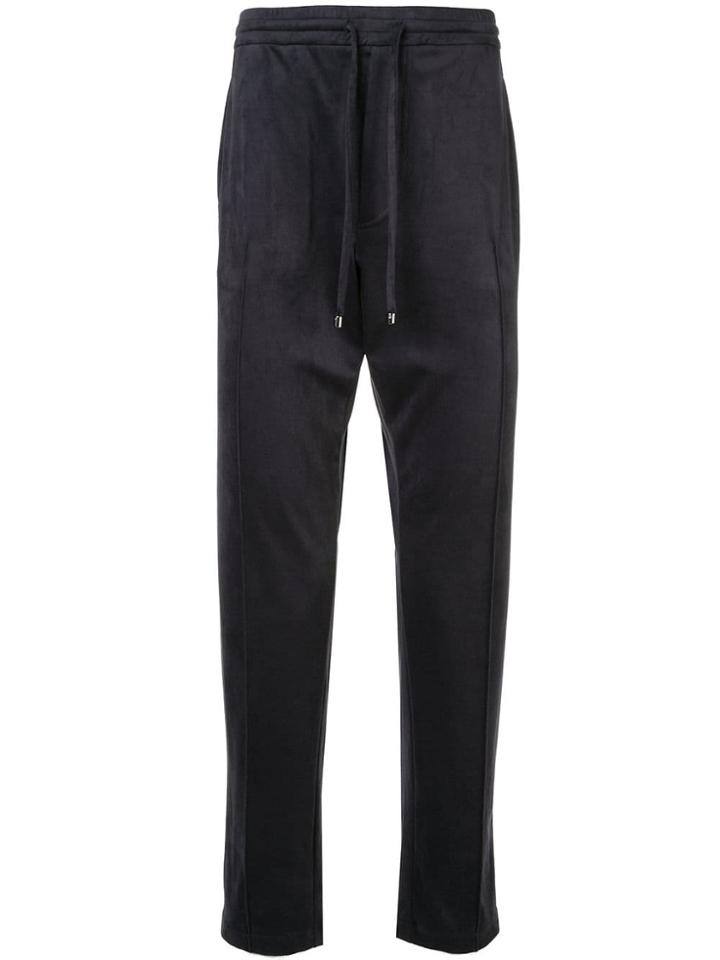 Giorgio Armani Straight Leg Track Pants - Blue