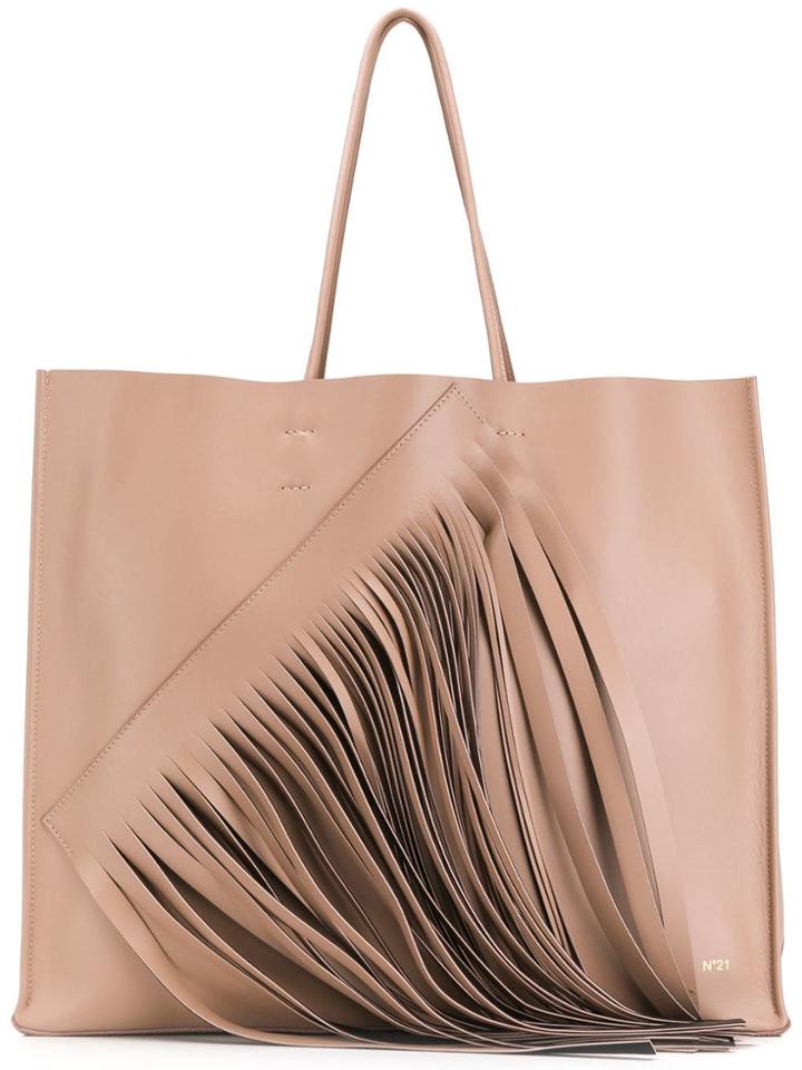 No21 Fringe Detail Tote Bag - Neutrals