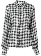 Mcq Alexander Mcqueen Houndstooth Print Shirt, Women's, Size: 44, Black, Viscose/virgin Wool