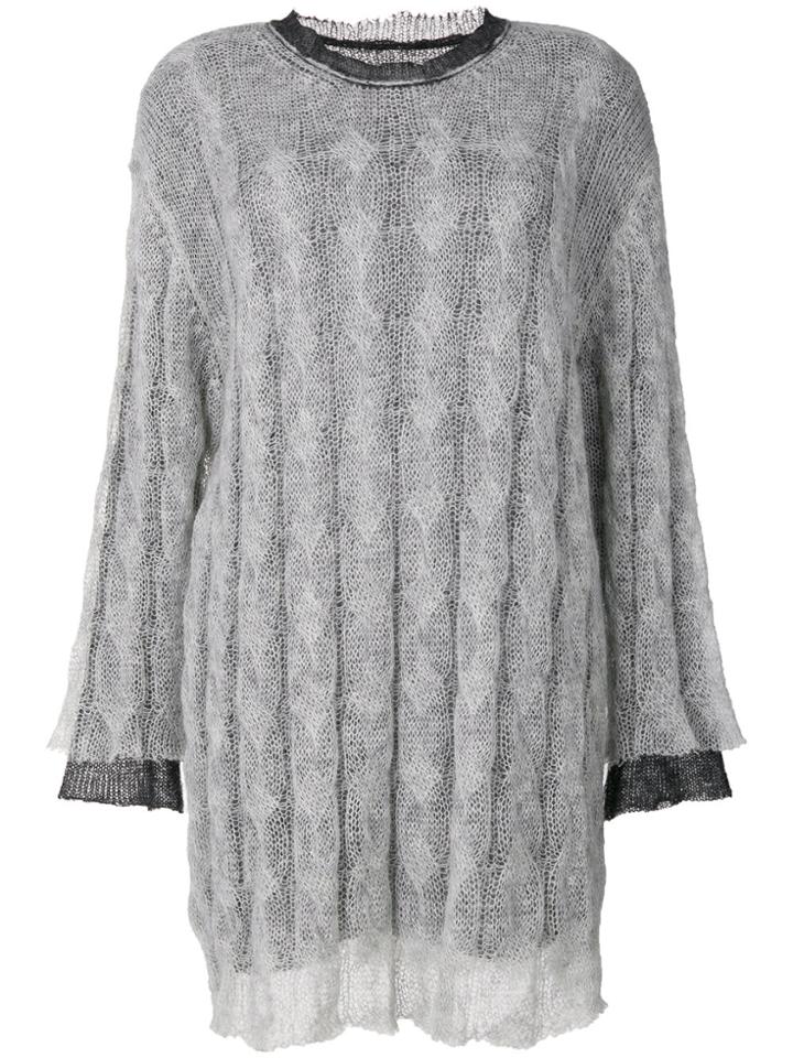 Maison Margiela Double Layer Knit Dress - Grey