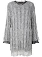 Maison Margiela Double Layer Knit Dress - Grey