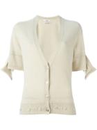 Barrie 'first Alchemy' Short Sleeve Detail Cardigan - Neutrals