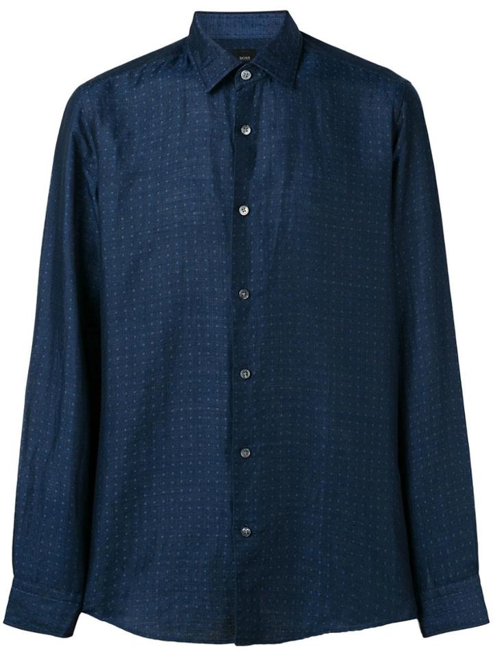 Boss Hugo Boss Polka Dot Printed Shirt - Blue