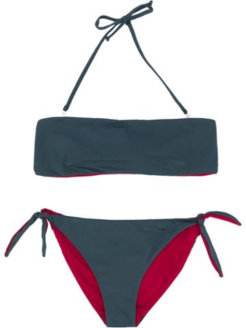 Rrd Kids Teen Two-tone Bikini Set - Red