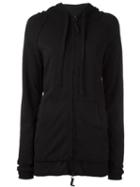 Rundholz Kangaroo Pockets Zipped Hoodie, Women's, Size: 38, Black, Cotton