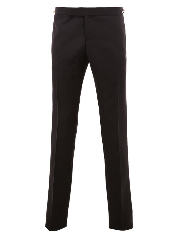 Thom Browne Side Tab Trousers, Men's, Size: 1, Blue, Cupro/mohair/wool