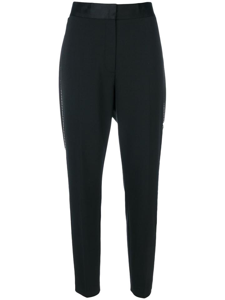 Alexander Wang - Cropped Tailored Trousers - Women - Silk/polyester/spandex/elastane/virgin Wool - 2, Black, Silk/polyester/spandex/elastane/virgin Wool