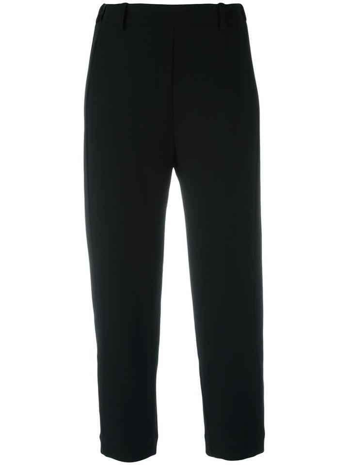Ilaria Nistri Cropped Trousers, Women's, Size: 42, Black, Spandex/elastane/cupro/viscose