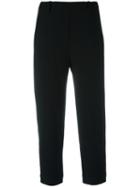 Ilaria Nistri Cropped Trousers, Women's, Size: 42, Black, Spandex/elastane/cupro/viscose