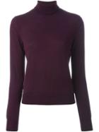 P.a.r.o.s.h. Roll Neck Fine Knit Sweater, Women's, Size: Xs, Pink/purple, Cashmere/wool