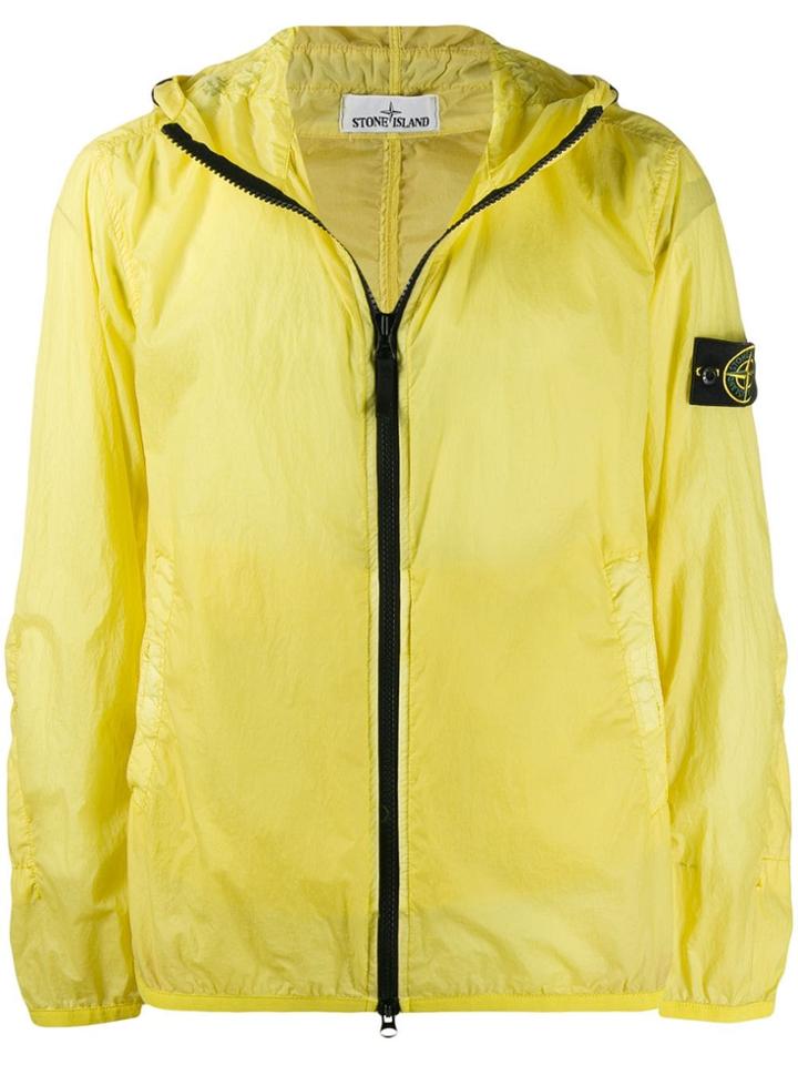 Stone Island Hooded Jacket - Yellow