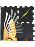 Givenchy Wings Print Scarf, Men's, Black, Cotton/silk