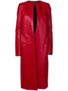 Haider Ackermann Long Leather Coat - Red