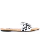 Msgm Branded Sandals - White