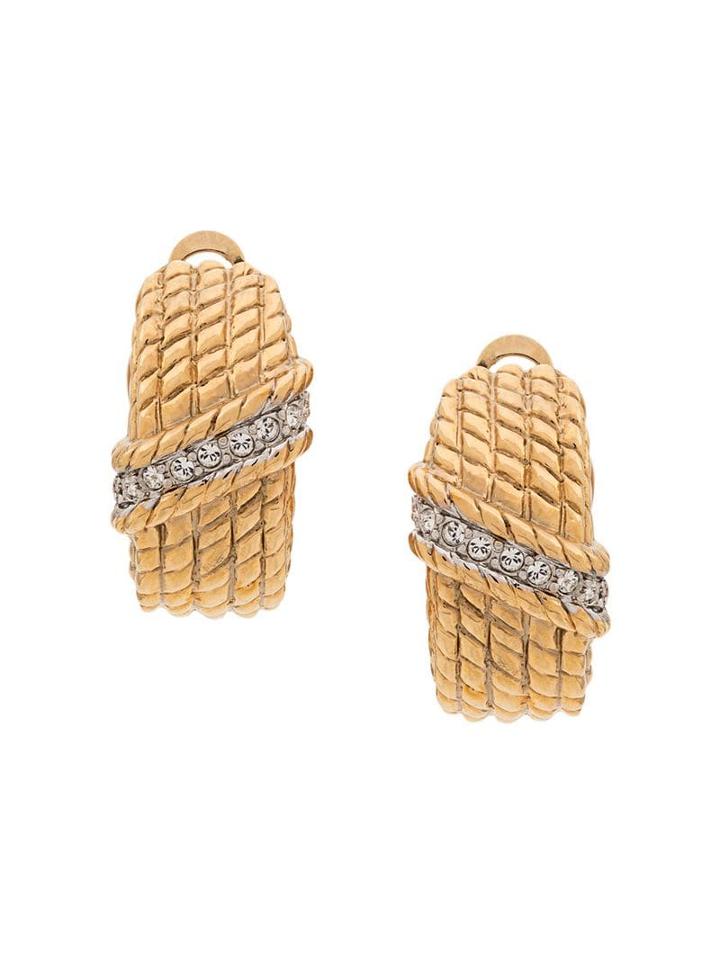 Nina Ricci Pre-owned 1980s Demi-hoop Earrings - Gold