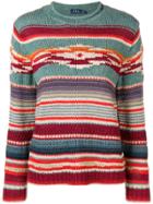 Polo Ralph Lauren Intarsia Stripe Sweater - Green