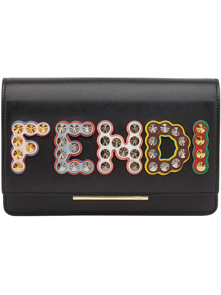 Fendi Logo Mini Bag - Black