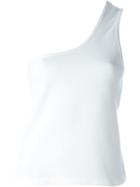 Jacquemus One Shoulder Sleeveless Tank Top, Women's, Size: 40, White, Cotton