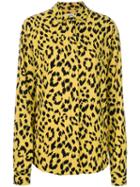 Saint Laurent - Leopard Print Shirt - Women - Viscose - 40, Yellow/orange, Viscose