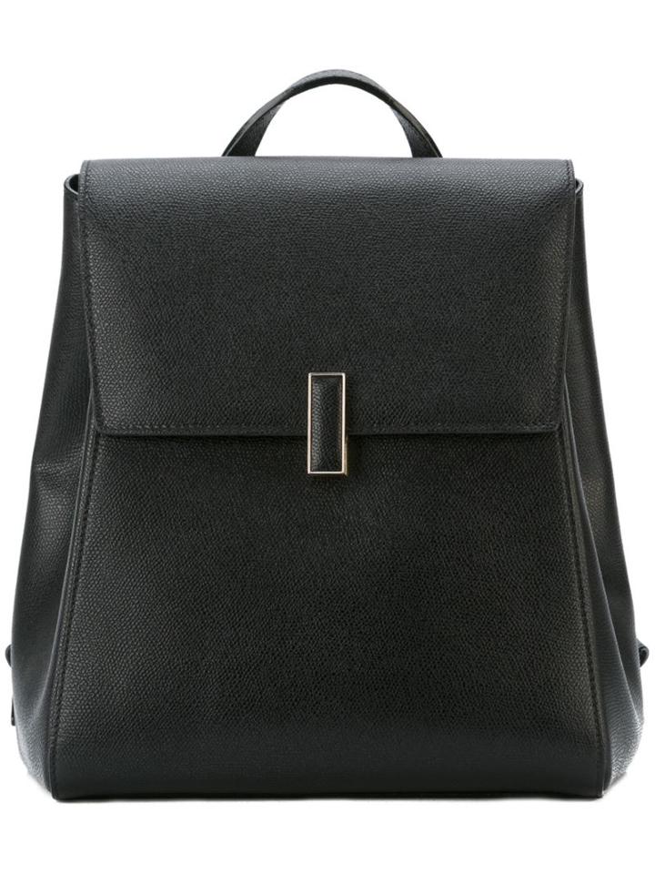 Valextra Iside Backpack, Black, Calf Leather