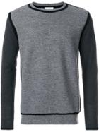 Paolo Pecora Contrast Sleeve Sweater - Grey