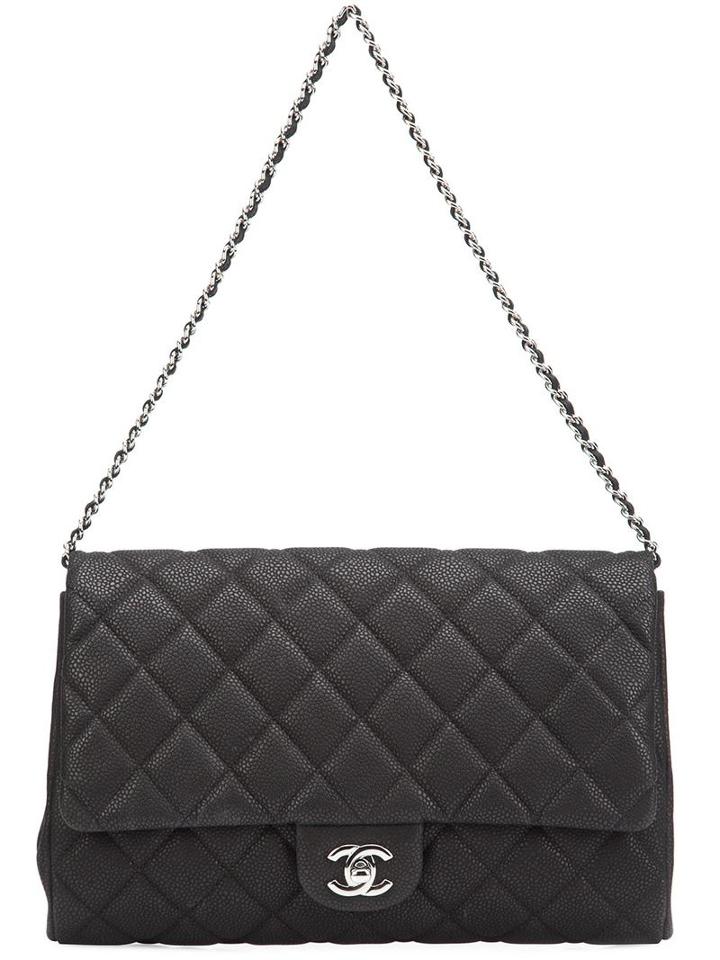 Chanel Vintage Quilted Chain Clutch Bag, Women's, Black