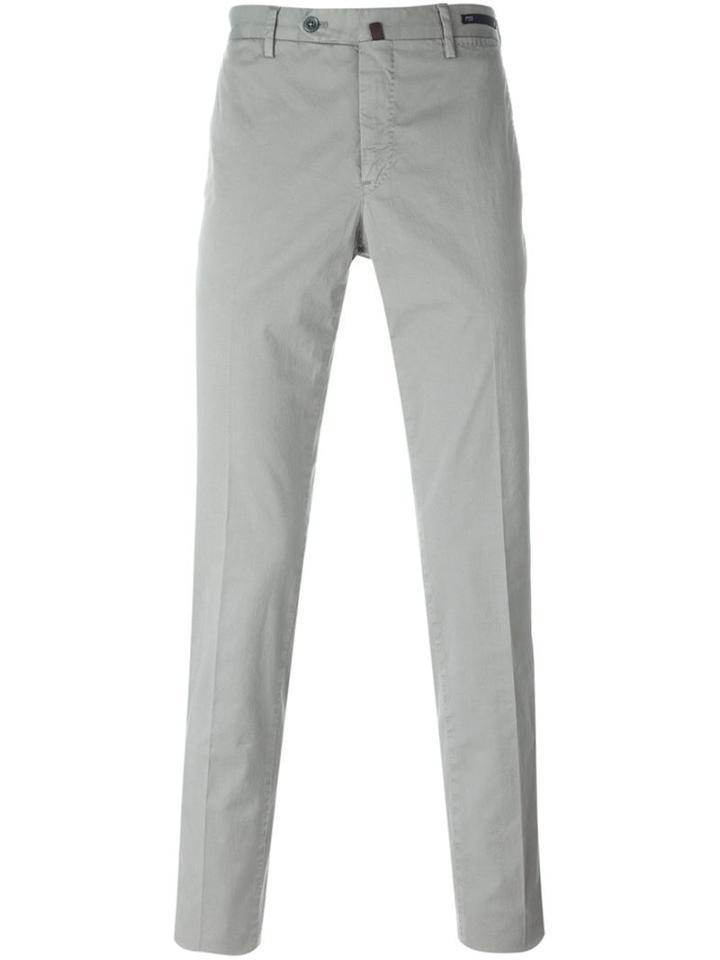 Pt01 Super Slim Fit Trousers, Men's, Size: 56, Grey, Cotton/spandex/elastane