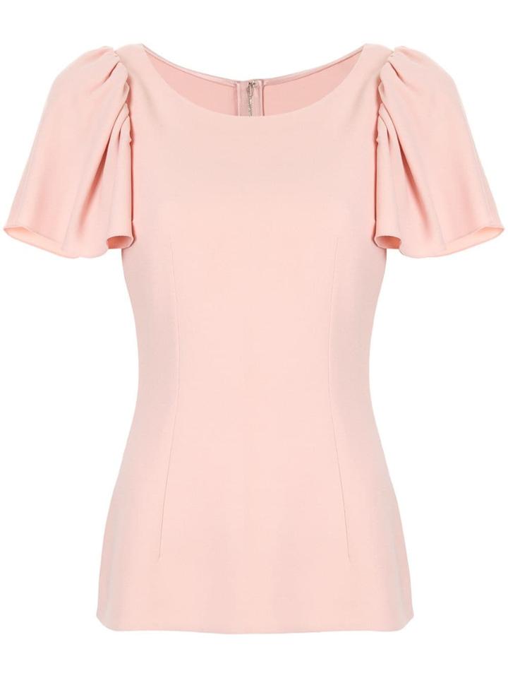 Dolce & Gabbana Ruffled Sleeve Top - Pink