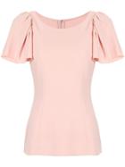 Dolce & Gabbana Ruffled Sleeve Top - Pink