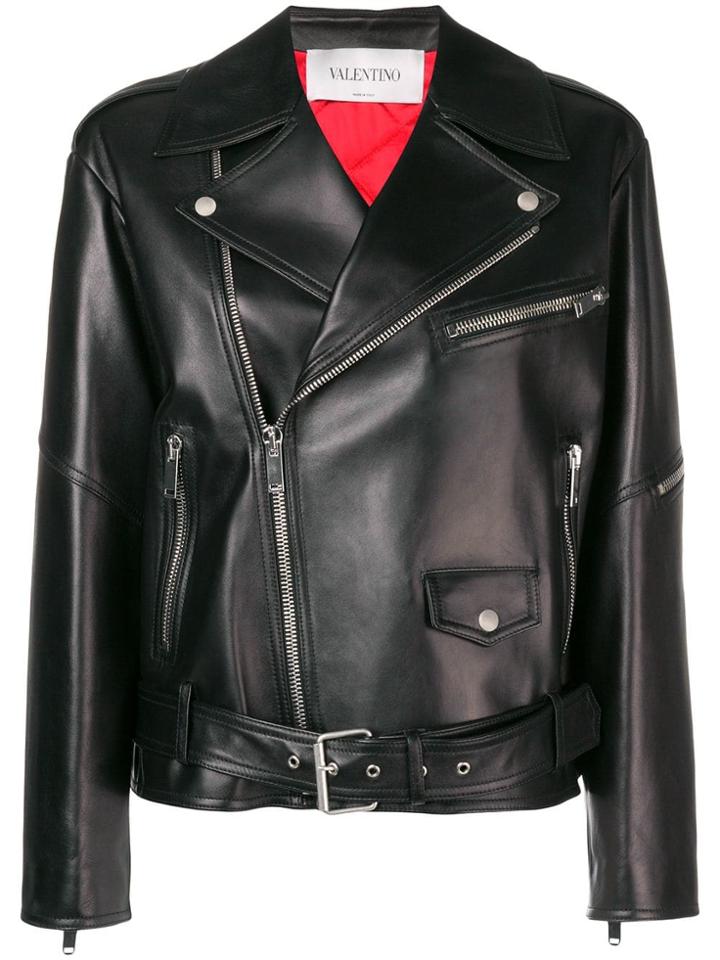 Valentino Vltn Biker Jacket - Black