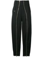 Stella Mccartney Zip Detail Tapered Trousers - Black