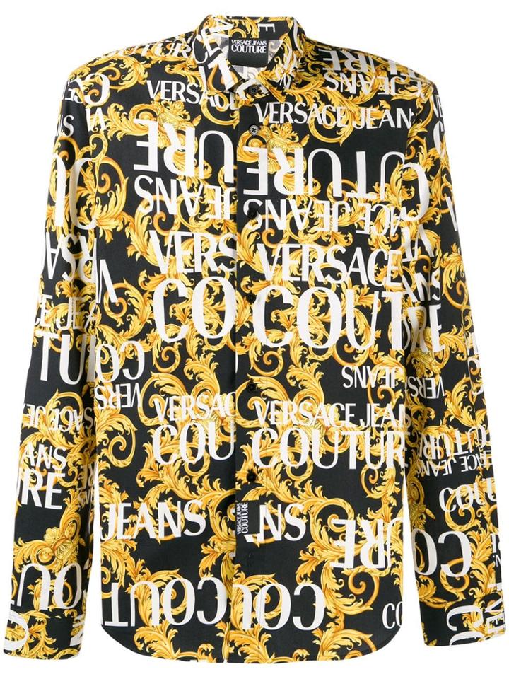 Versace Jeans Couture Logo Print Shirt - Black