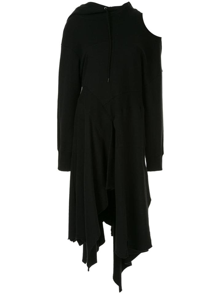 Maison Mihara Yasuhiro Asymmetric Hoodie Dress - Black