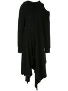 Maison Mihara Yasuhiro Asymmetric Hoodie Dress - Black