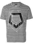 Z Zegna Front Print Striped T-shirt