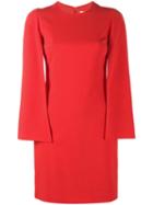 Givenchy Cape Dress, Women's, Size: 38, Red, Viscose/spandex/elastane/acetate/silk