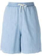 Steve J & Yoni P - Wide-legged Shorts - Women - Cotton/polyester - S, Blue, Cotton/polyester