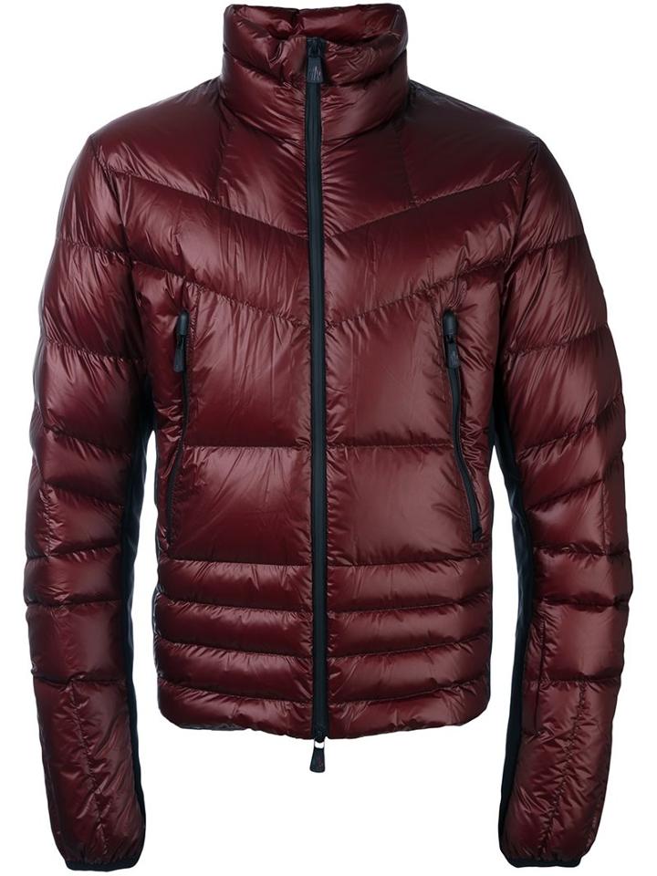 Moncler Grenoble Zip Front Padded Jacket, Men's, Size: 3, Red, Feather Down/polyamide