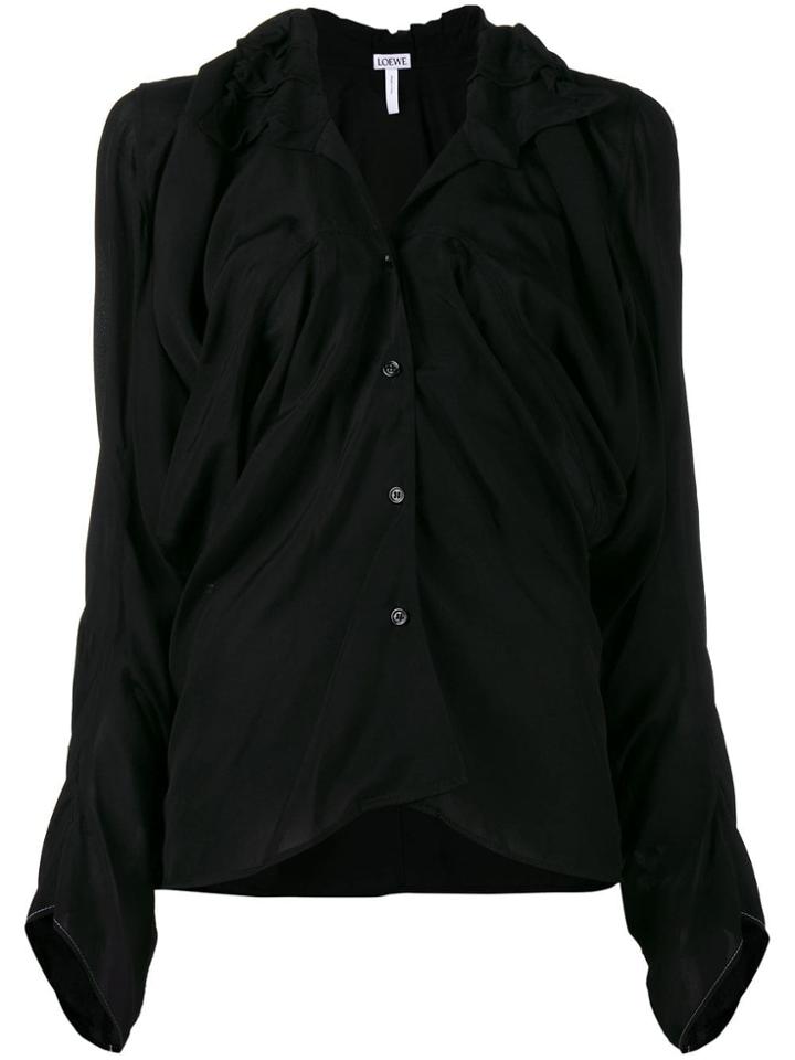 Loewe Shirt With Gathered Front - Black